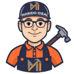 Logotipo e Favicon do Marido Ideal: Personagem Faz-Tudo com Martelo.